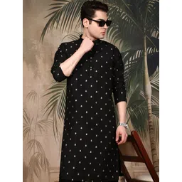 Sangria Men Embroidered Regular Kurta Set-picture-24