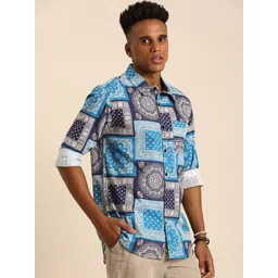 Sangria Men Ethnic Motifs Printed Opaque Casual Shirt image 3