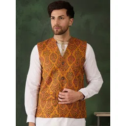 Sangria Men Woven Design Winter Pashmina Nehru Jacket-picture-41
