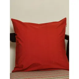 sangria Myntra Elegant Homes Vintage Garden Red Cotton Square Cushion Cover-picture-34