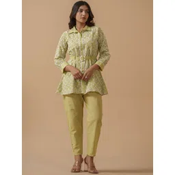 Sangria Printed Tunic With Trousers Co-Ords-picture-31