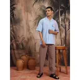 Sangria Pure Cotton Colourblocked Shirt-picture-36