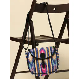 Sangria Self Design Structured Sling Bag-picture-14