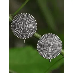 Sangria Silver-Plated Circular Shaped Studs-picture-12