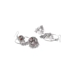 Sangria Silver-Plated Oxidised Earrings image 2