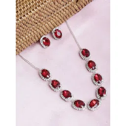Sangria Stone-Studded Jewellery Set-picture-22
