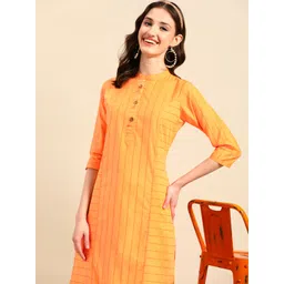 Sangria Striped Jacquard Kurta-picture-26