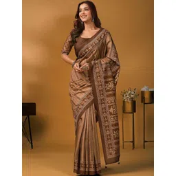 Sangria Striped Silk Blend Designer Leheriya Saree-picture-27