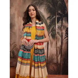 sangria Striped Striped Woven Design Shawl-picture-27