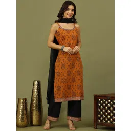 Sangria Women Bandhani Printed Cotton Kurta with Palazzo & Dupatta-picture-23