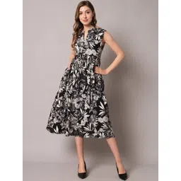 Sangria Women Black Viscose Rayon Fit and Flare Dresses-picture-37