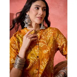 Sangria Women Ethnic Motifs Printed Daily A-Line Kurta-picture-11