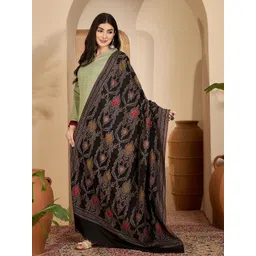 Sangria Women Ethnic Motifs Woven Design Shawl-picture-14