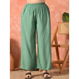 Sangria Women Floral Printed Kurta with Trousers image 3