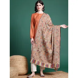 Sangria Women Floral Woven Design Shawl-picture-29