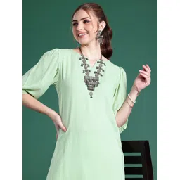 Sangria Women Regular Kurta with Trousers-picture-18