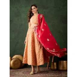 Sangria Woven Design Lehenga Choli With Dupatta-picture-35