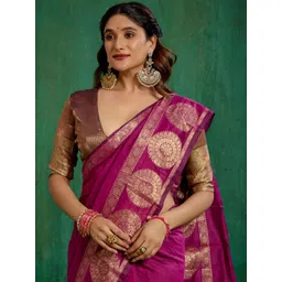 Sangria Woven Design Saree With Blouse Piece-picture-29