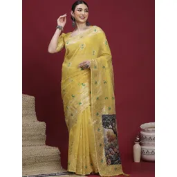 Sangria Woven Design Zari Banarasi Fastive Saree with matching blouse-picture-41