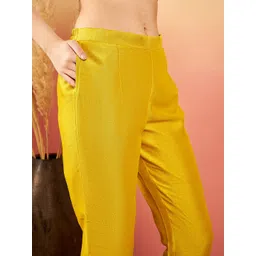 Sangria Yoke Embroidered Straight Kurta Sets image 3