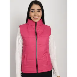 SANHOK Women Colourblocked Lightweight Puffer Jacket-picture-21