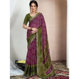 SANISA Bandhani Poly Chiffon Saree-picture-15