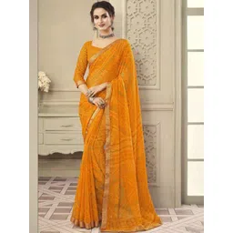 SANISA Bandhani Poly Chiffon Saree-picture-11