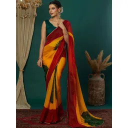 SANISA Bandhani Poly Georgette Saree-picture-19