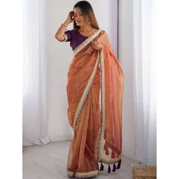 SANISA Embellished Embroidered Supernet Saree-picture-30