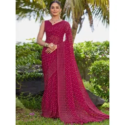 SANISA Embellished Sequinned Poly Chiffon Saree-picture-27