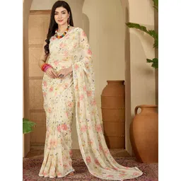 SANISA Floral Poly Georgette Designer Saree-picture-33