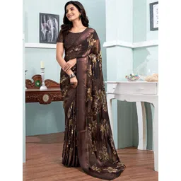SANISA Floral Poly Georgette Saree-picture-21
