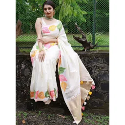 SANISA Floral Silk Blend Handloom Saree-picture-33