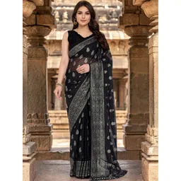 SANISA Paisley Zari Poly Georgette Designer Saree-picture-12