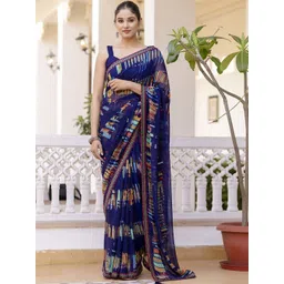 SANISA Poly Georgette Designer Saree-picture-17