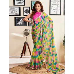 SANISA Sequinned Poly Georgette Designer Saree-picture-28