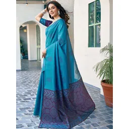 SANISA Woven Design Silk Blend Designer Saree-picture-18