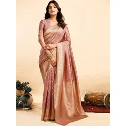SANISA Woven Design Zari Silk Blend Handloom Saree-picture-40