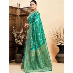 SANISA Woven Design Zari Silk Blend Handloom Saree-picture-26