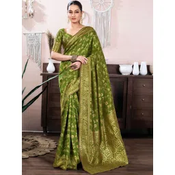 SANISA Woven Design Zari Silk Blend Heavy Work Saree-picture-38