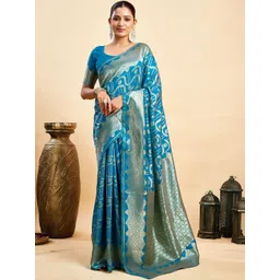 SANISA Woven Design Zari Silk Blend Saree-picture-24