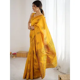 SANISA Woven Design Zari Silk Blend Saree-picture-27