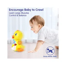 SANJARY Baby bump & go Duck Toys Gifts Music Light Toys duck for kids color design may vary-image-23