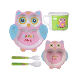 Sanjary Bamboo Tableware Owl Shape - Brown-picture-18