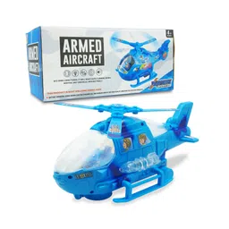 Sanjary Battery Operated Bump and Go Helicopter with 3D Light & Sound Toy for kids -Color & Design May Vary-image-3