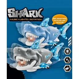 Sanjary battery operator Musical Shark Toy with Light and Music Animal Simulation Model Bump and Go Action Toy for Kids -Color May Vary-image-11