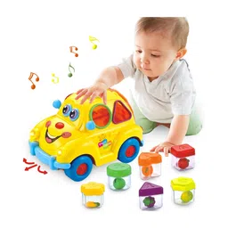 SANJARY Education bump & go car Fruits shape shorting Musical Light Puzzles, Toy for kids color design may vary-image-24