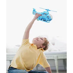 Sanjary Helicopter Toy - Bump and Go Action with Colourful 3D Lights and Music  Toy for kids - Color May Vary-image-4