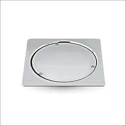Sanjay Chilly Square Floor Cleanout Drain Cover Jali Stainless Steel 304 Grade Waste Water Drainer Strainer for Bathroom Gratings & Toilet Washbasin Kitchen Sink (Cleanout Square Silver 4 x 4 INCH)-picture-23