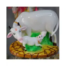 sankalan creations Kamdhenu Cow Statue with Calf Showpiece-picture-26